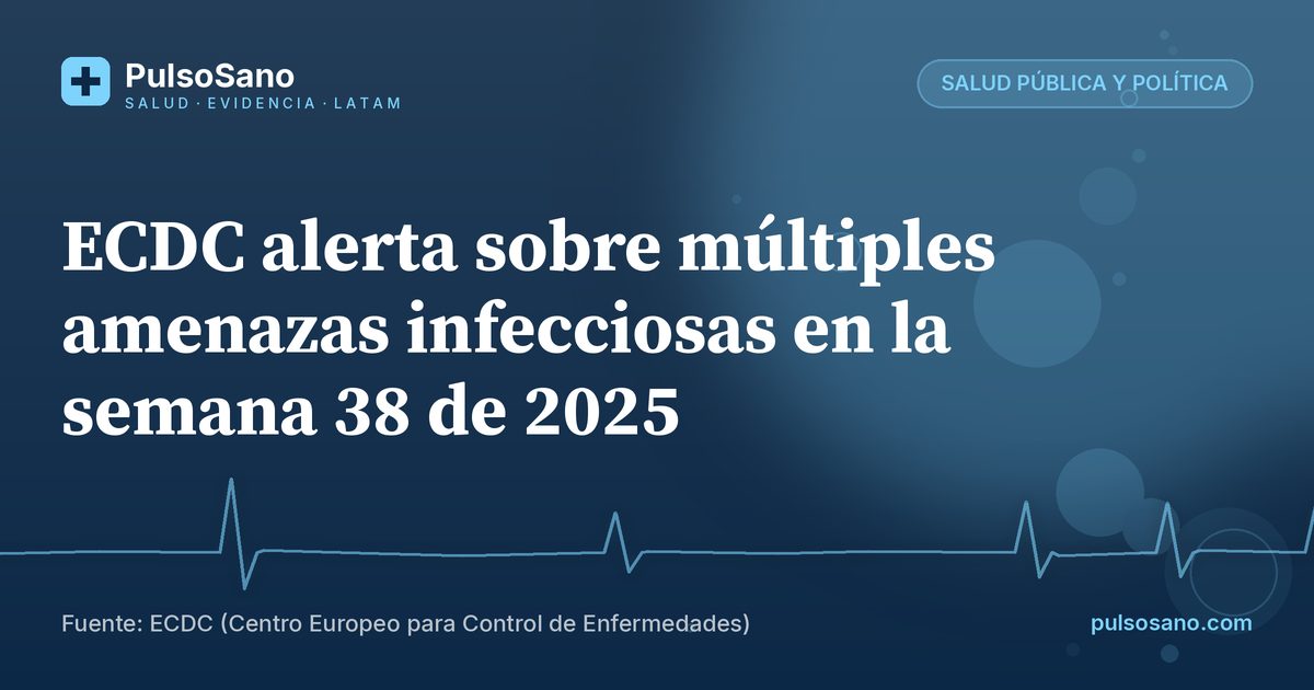 ECDC alerta sobre múltiples amenazas infecciosas en la semana 38 de 2025
