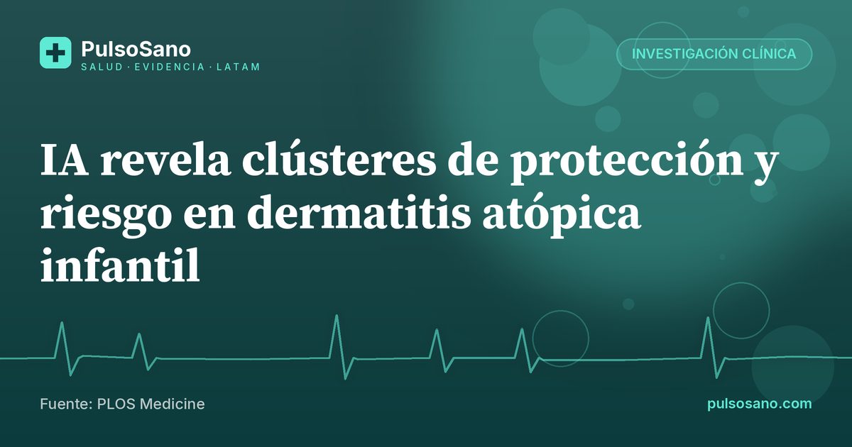 IA revela clústeres de protección y riesgo en dermatitis atópica infantil